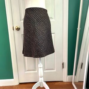 I.e. brown tweed wool blend skirt 6P